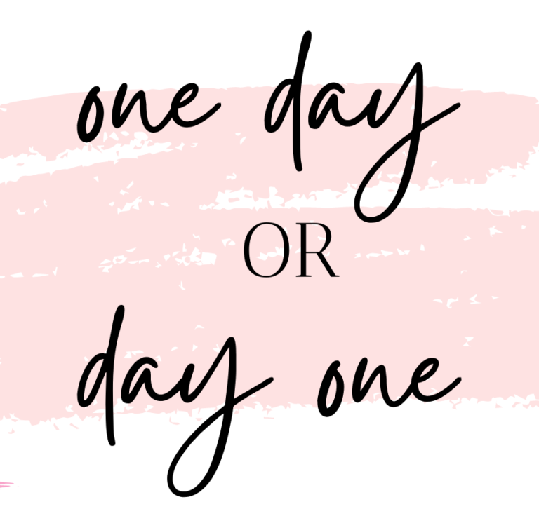 One Day or Day One... You decide! Chez Tanja